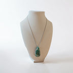 "Rooted in Grace" Silver Wire-Wrapped Green & Earth-Tone Stone Necklace