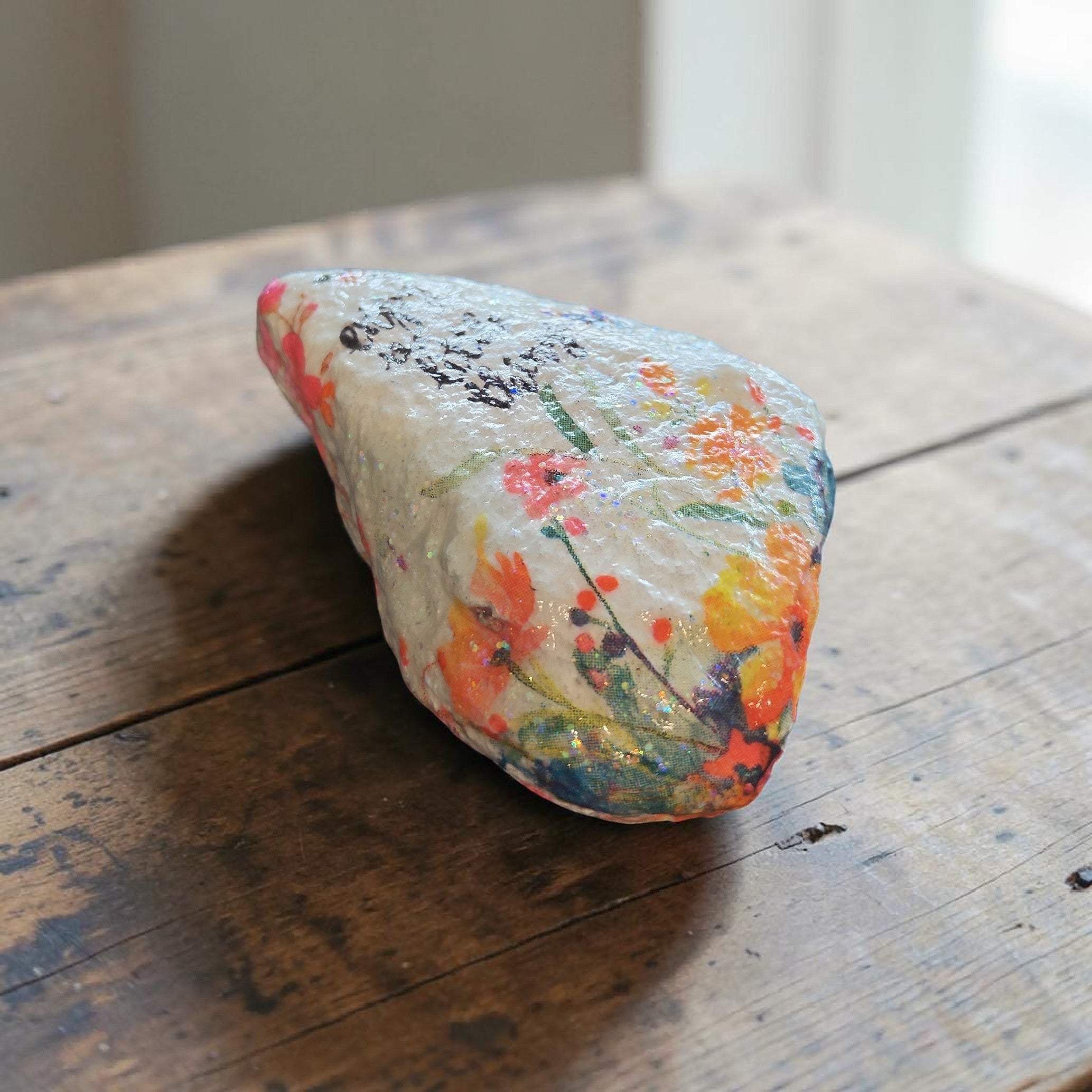 Enjoy the Little Things – Hand-Decorated Natural Shell