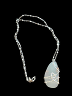 "Refiner’s Fire" Clear & Burnt Orange Necklace