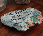 Hand-Decorated Floral Scripture Shell – "With God Nothing is Impossible"