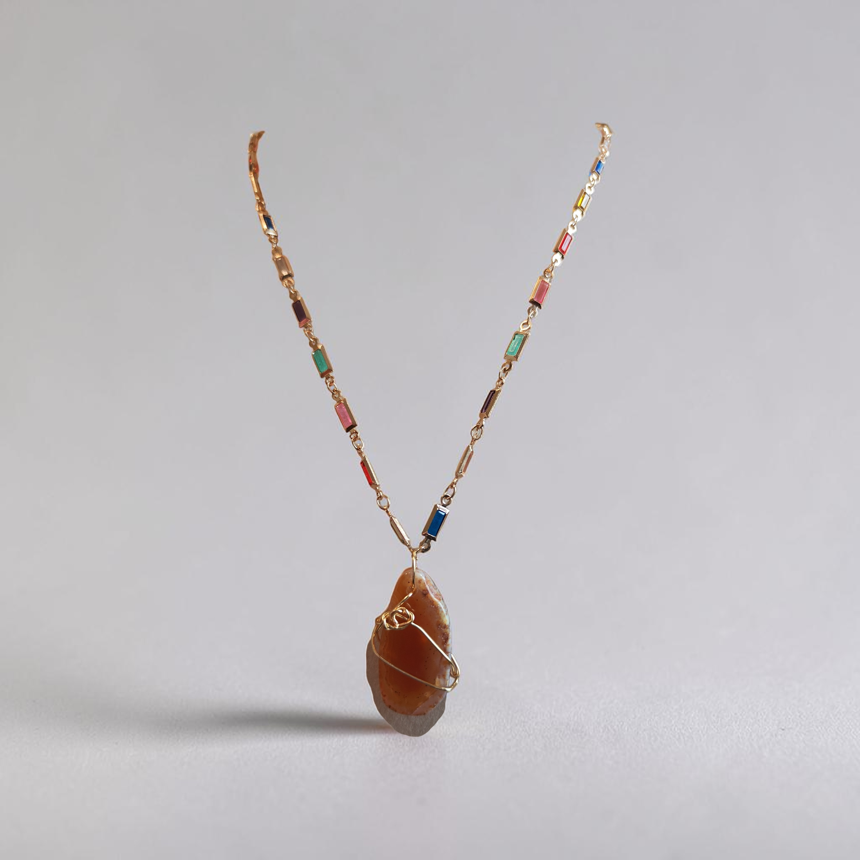 The "Oil of Joy" Honey Stone Necklace.