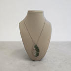 "Wrapped in Grace" Natural Green Healing Stone– Handcrafted Stainless Steel