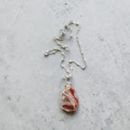 "Covenant Love" Burgundy & Clear Swirled Stone Necklace