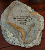 "For I know the plans I have for you, Faith meets artistry Shell