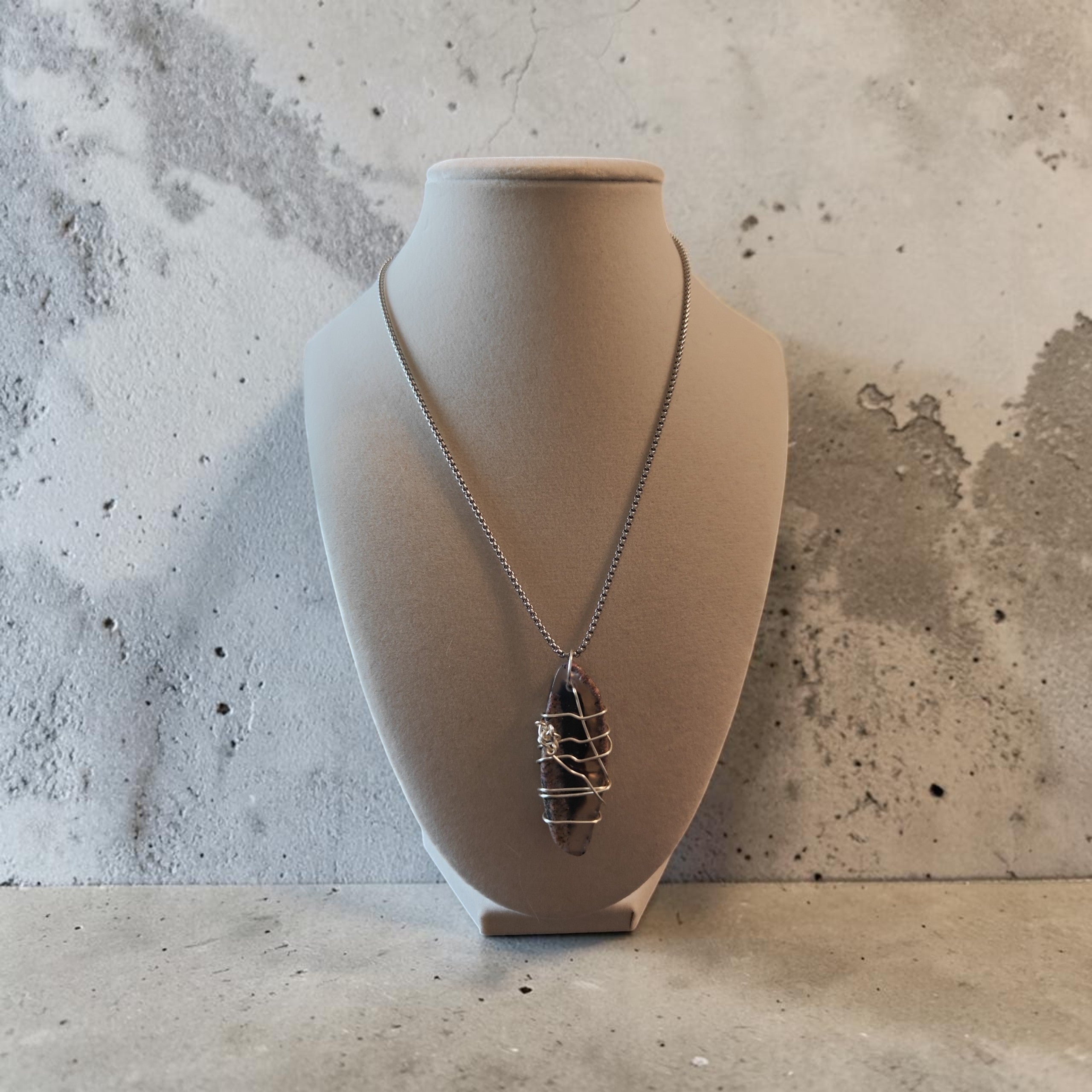 Divine Horizon Wire-Wrapped Natural Stone Necklace Set