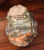 "For we live by faith and not by sight" The Narrow Path Camping Theme Shell