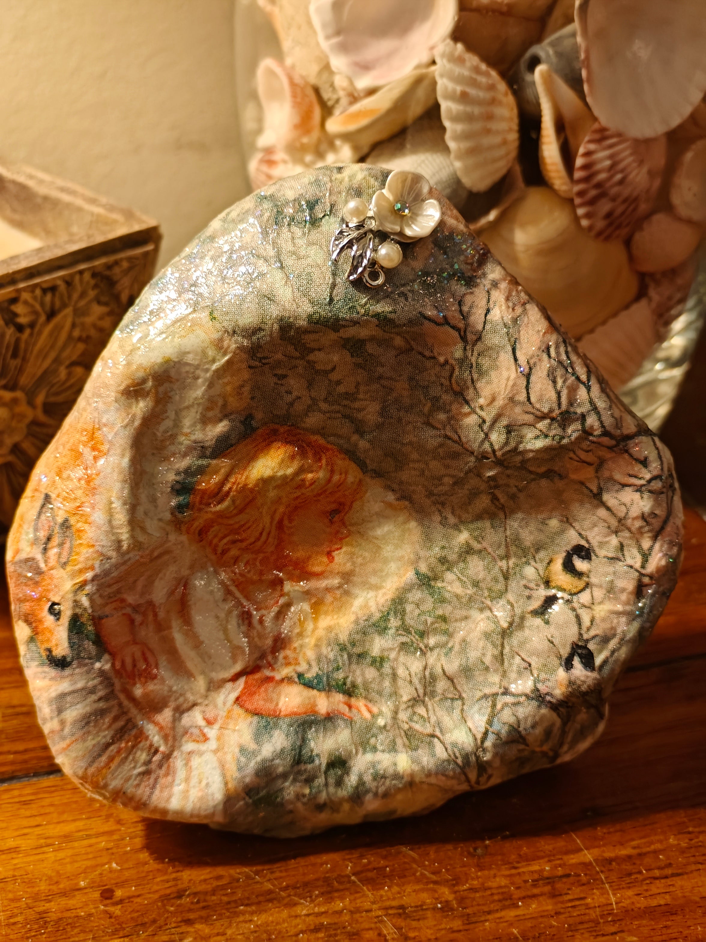 "The Guardian & The Fawn" – Angel & Baby Deer