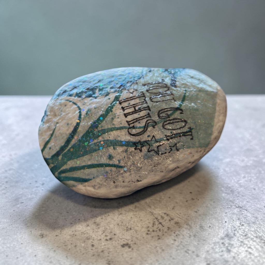 "You Got This" – Handcrafted White Seahorse Stone