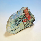 "Friends Are The Sunshine of Life" Beach Chair & Seagulls Natural Shell