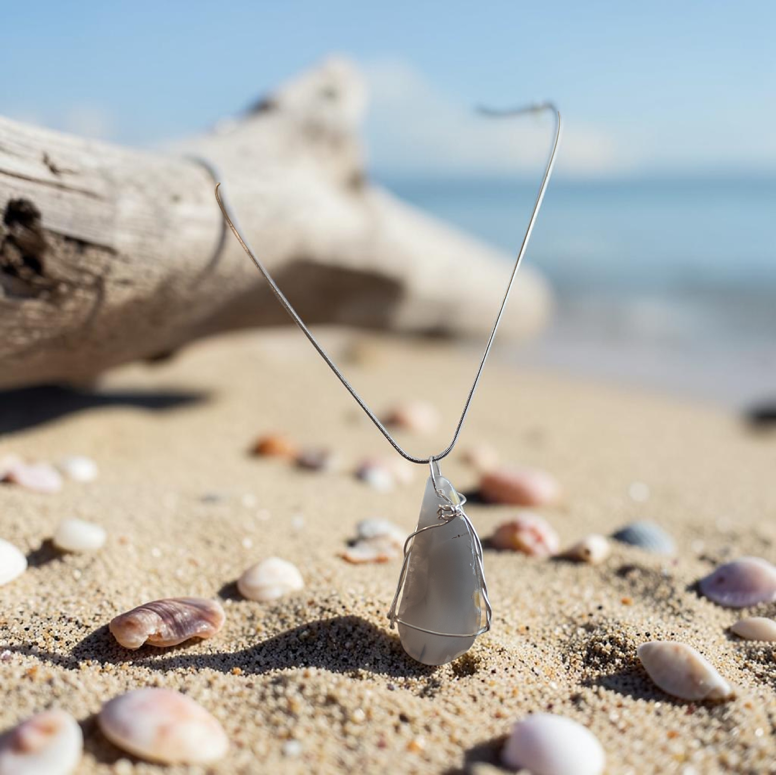 "Morning Mercies" Tri-Tone Stone Necklace in Silver