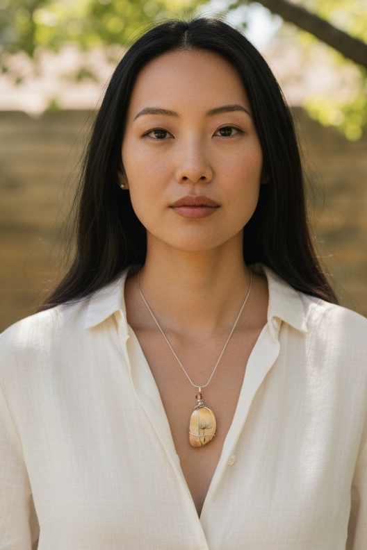 The "Golden Wish" Dandelion Shell Necklace