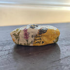 "Follow Your Heart" Bumblebee & Yellow Flower Art – Medium New River Stone