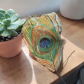 "All Things Through Christ" Peacock Shell | Natural Faith Decor
