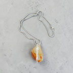Harvest Grace" Burnt Orange & Cream Necklace