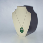 "Rooted in Love" Tree of Life Hand-Wrapped Deep Green Stone Necklace