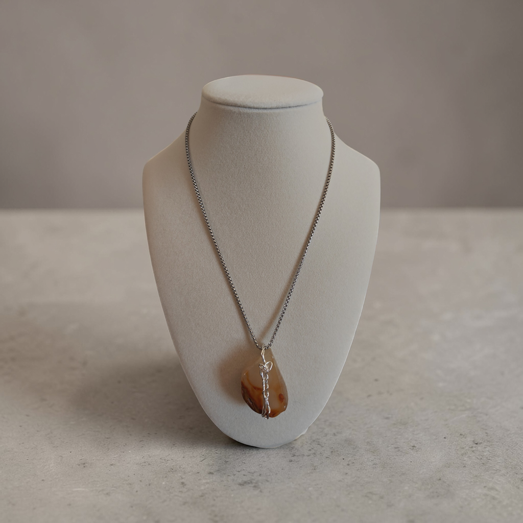 Harvest Grace" Burnt Orange & Cream Necklace