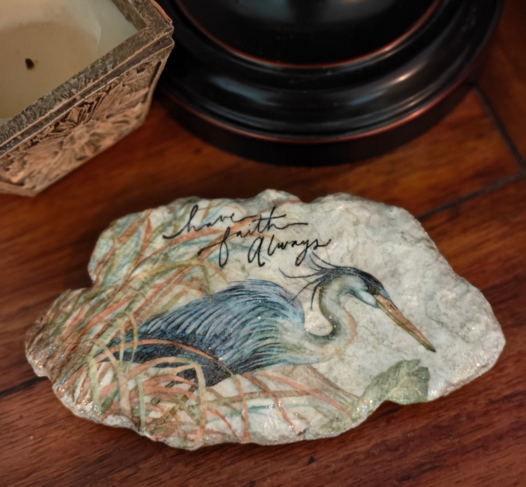 The "Horizon of Hope" Blue Heron Shell