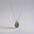 "Still Waters" Marbled Seafoam & White Wire-Wrapped Necklace