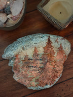 The Forest Grace Shell | Large Hand-Decorated Rustic Woodland Scallop