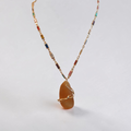 Radiant Grace Natural Stone Rainbow Rhinestone Necklace