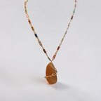 Radiant Grace Natural Stone Rainbow Rhinestone Necklace