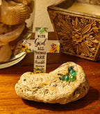 With God All Things Are Possible" Small Coral– Hand-Designed Cross Decor – Matthew 19:26