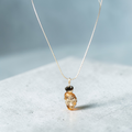 Amber Tide & Cross Necklace – Stainless Steel