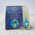 Handcrafted He Who Made The Universe Made You Wire-Wrapped Cross Necklace – Turquoise, Teal, & Light Blue