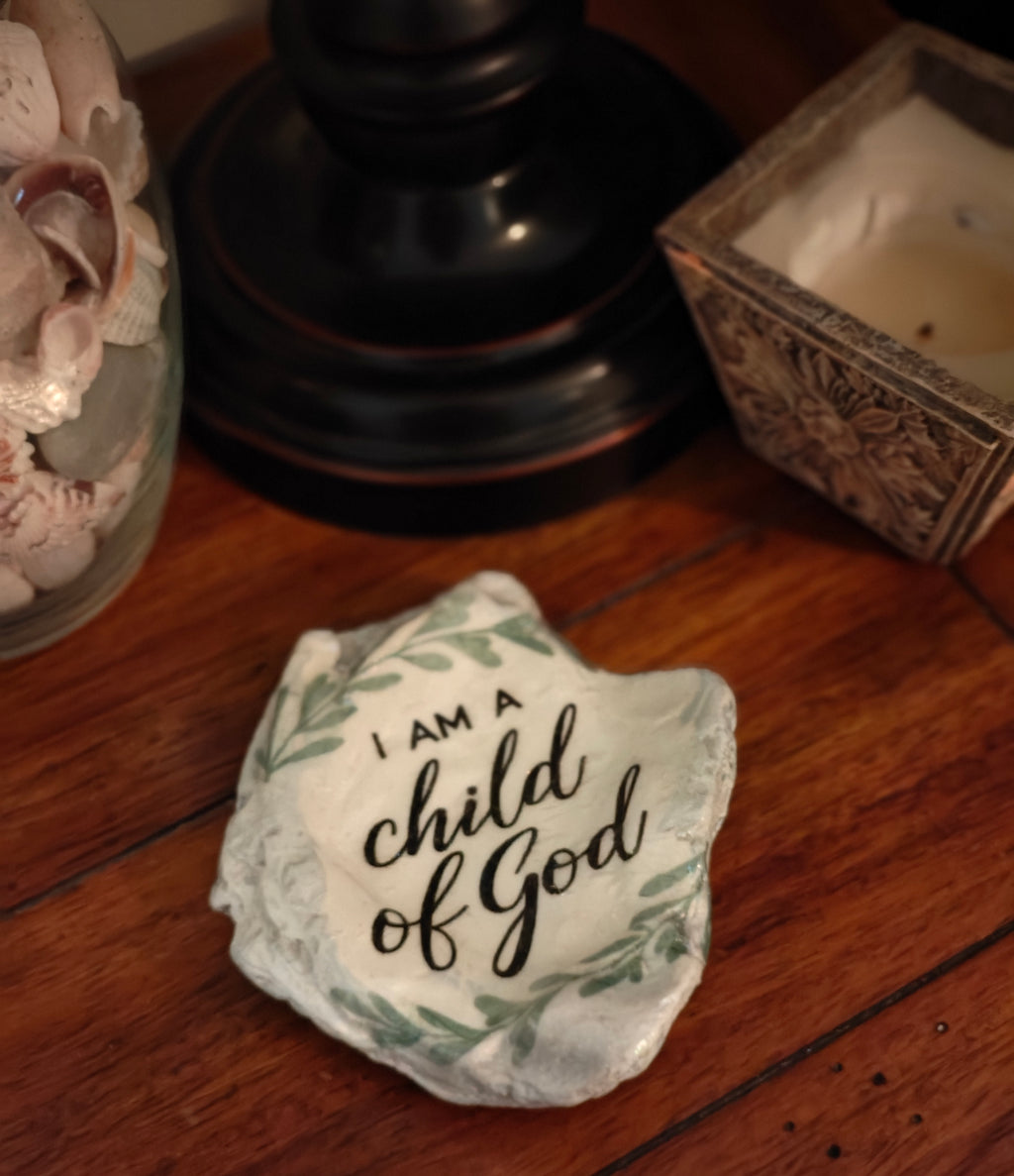 I'm a Child of God hand-decorated shell