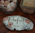 Hand-decorated natural shell, featuring As for God his ways are perfect. Psalm 18:30