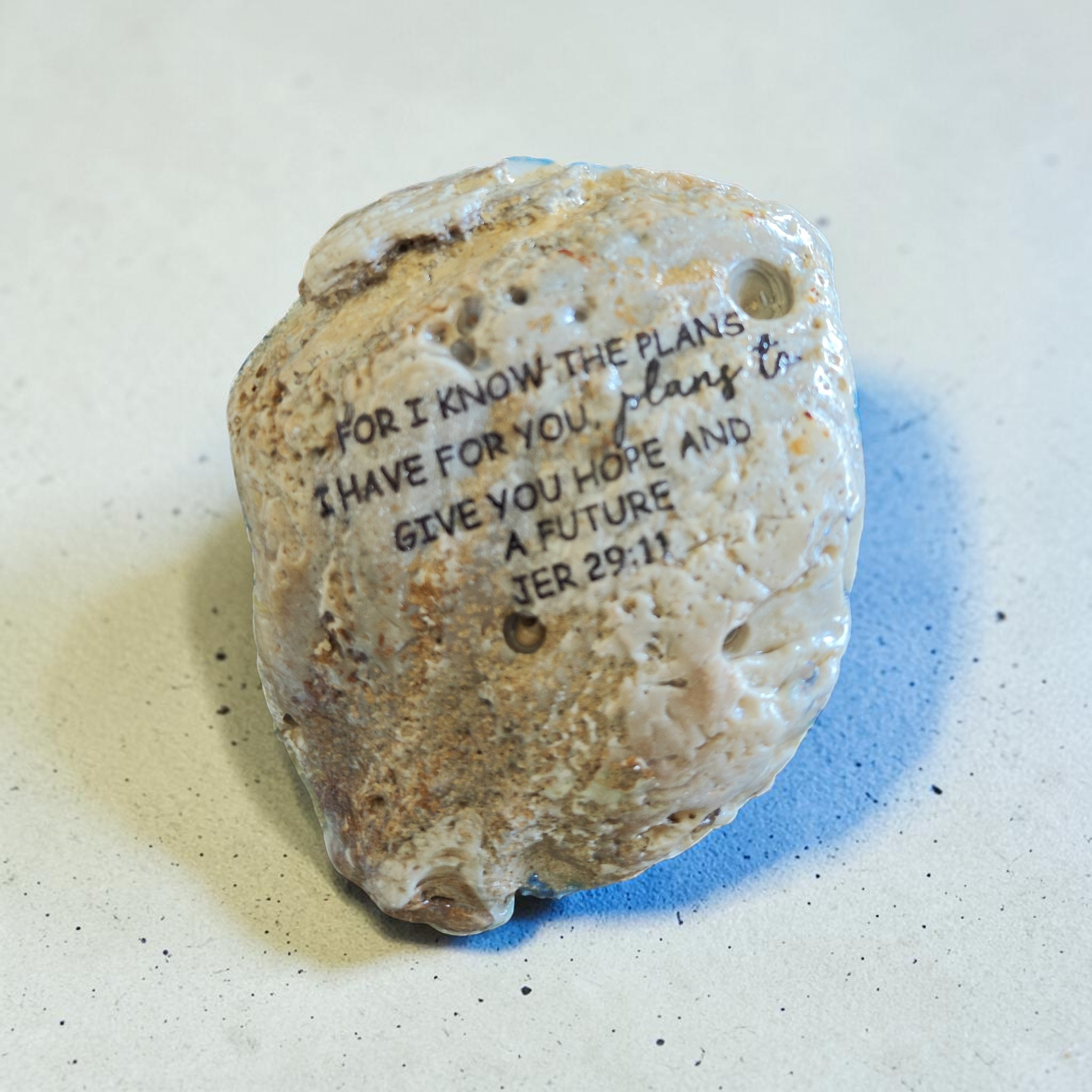 "New Adventure" Jeremiah 29:11 Shell | Coastal Milestone Gift
