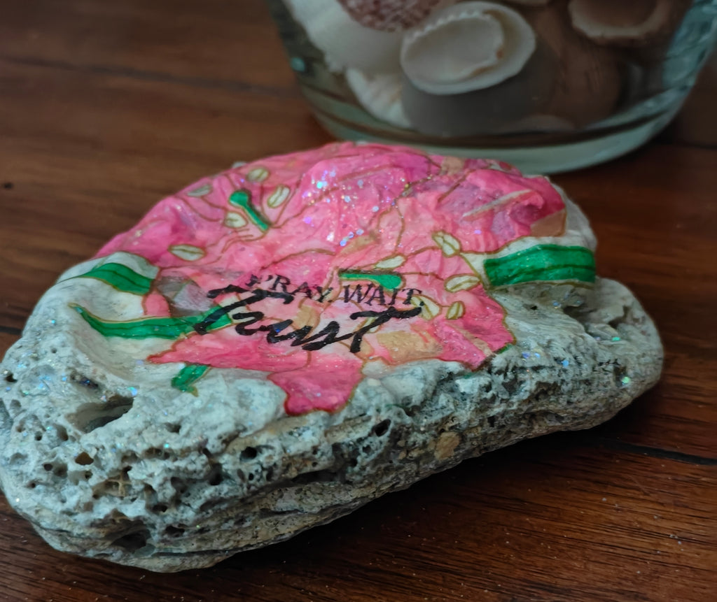 Faith in Full Bloom, "Pray, Wait, Trust" Keepsake