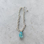 "God Has Your Back" Wire-Wrapped Turquoise Cross Necklace Set
