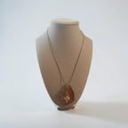 Handcrafted Cream & Gold Natural Stone Wire-Wrapped Cross Necklace Gift Set