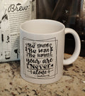 The "Never Alone" Courage Mug – 11oz Minimalist Ceramic