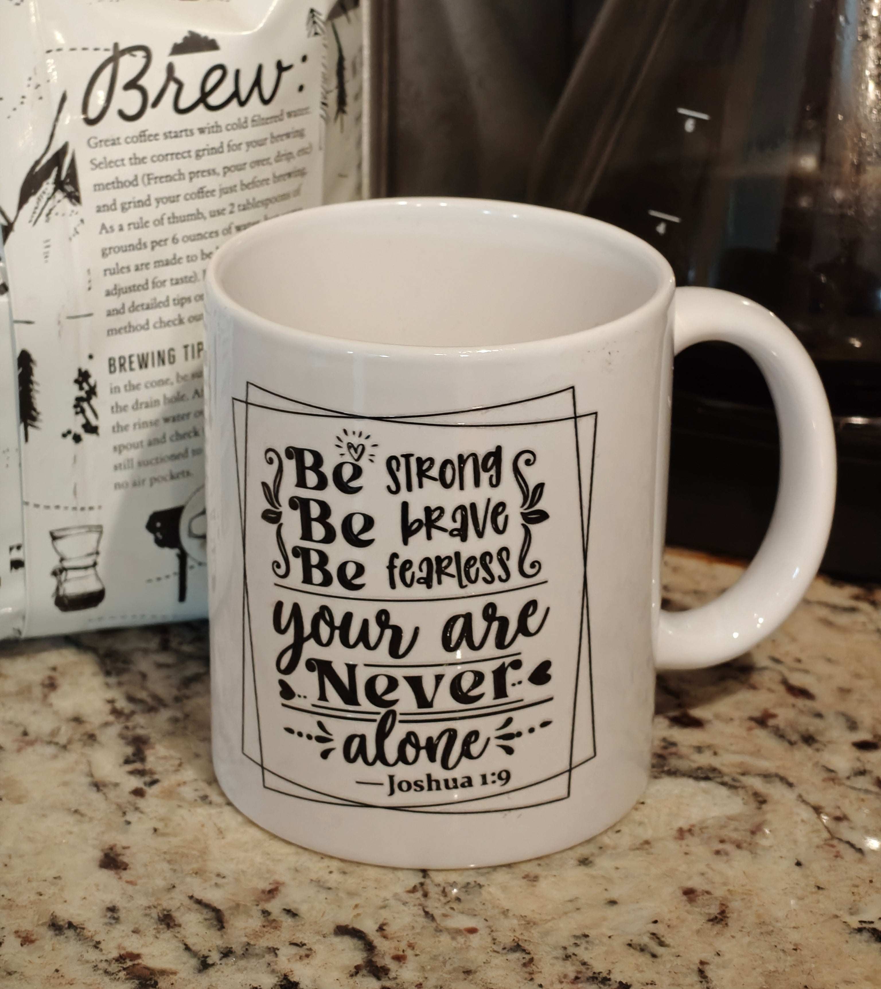 The "Never Alone" Courage Mug – 11oz Minimalist Ceramic