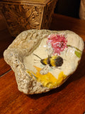 Hand-Decorated Bumblebee & Purple Flower Shell – "Nothing is Impossible" Scripture Gift