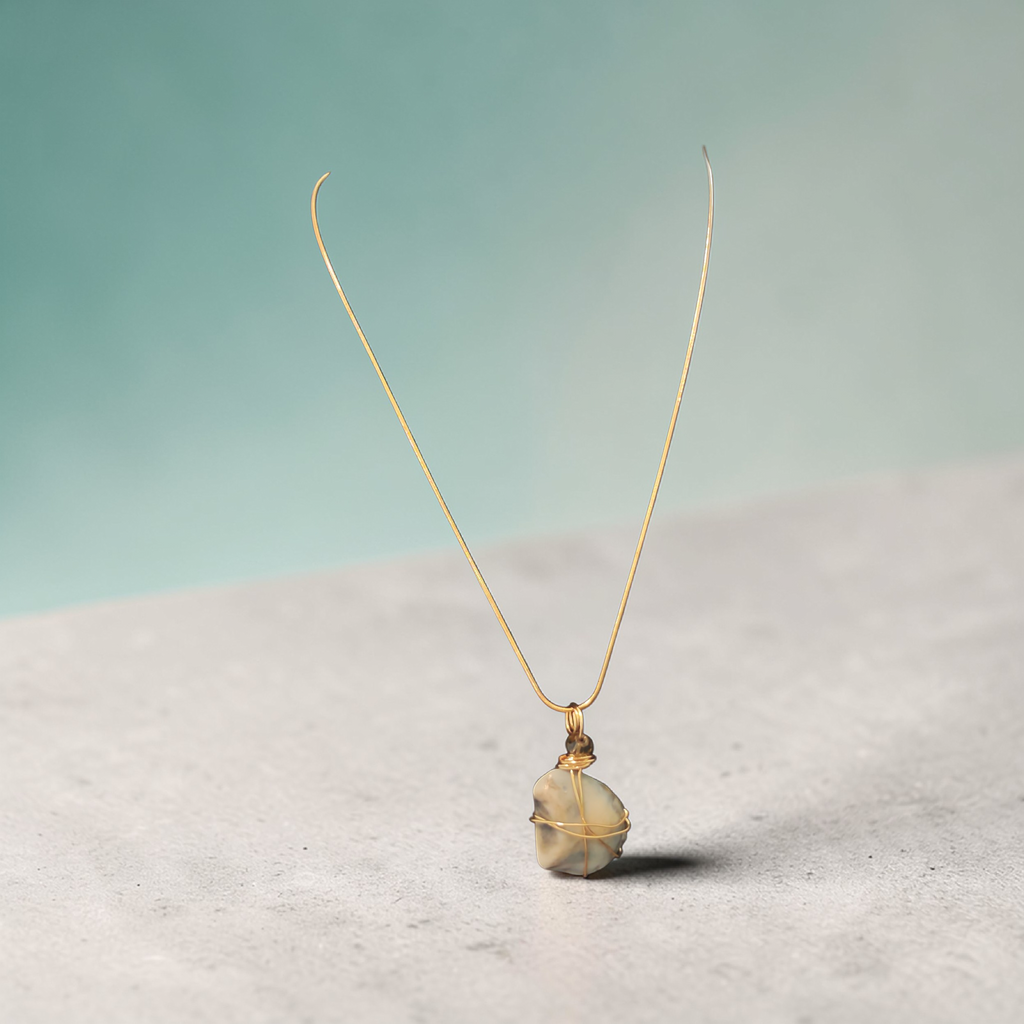 The Gold Driftwood Mist Shell Necklace