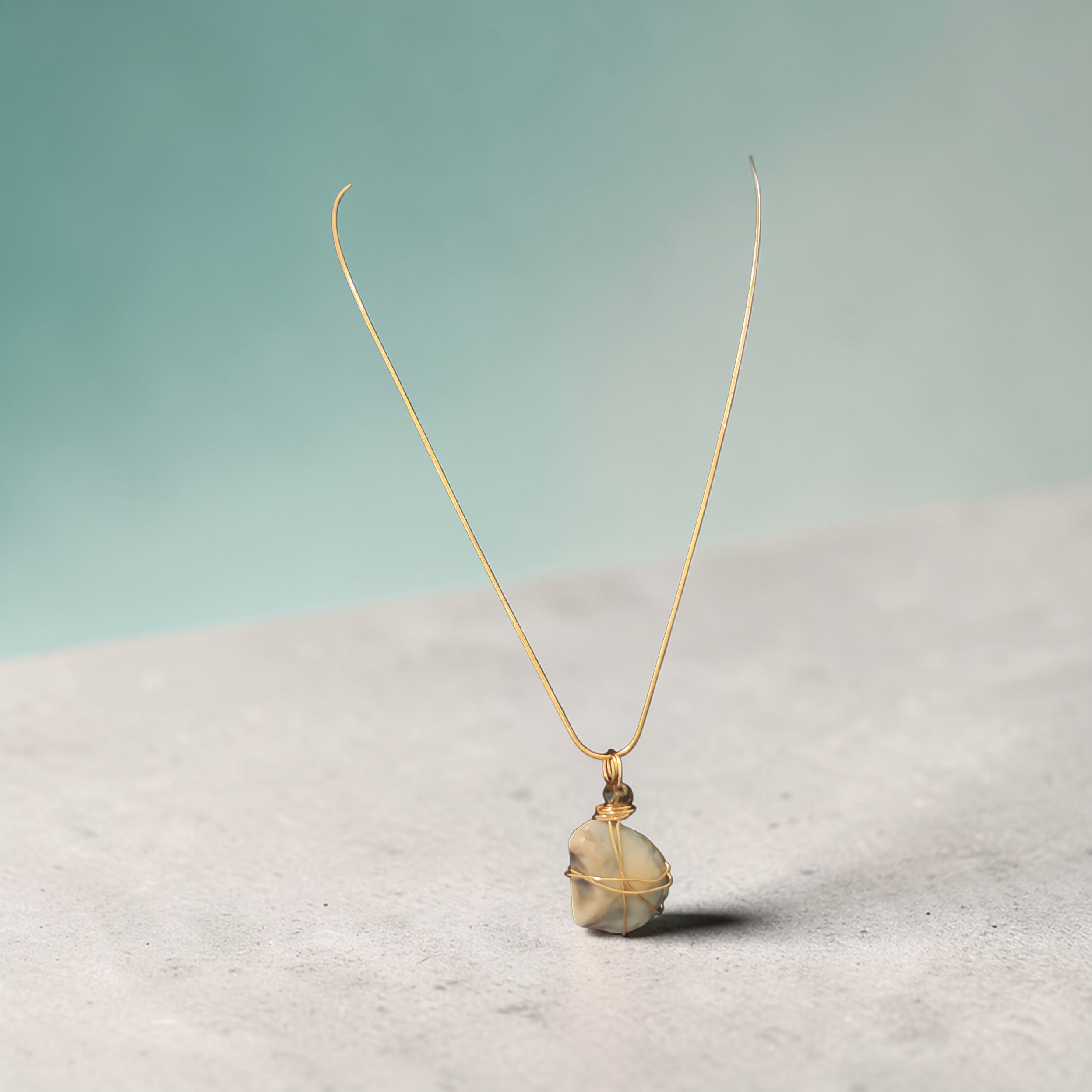 The Gold Driftwood Mist Shell Necklace