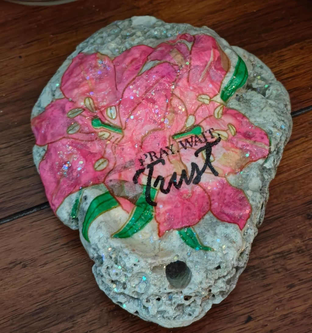 Faith in Full Bloom, "Pray, Wait, Trust" Keepsake
