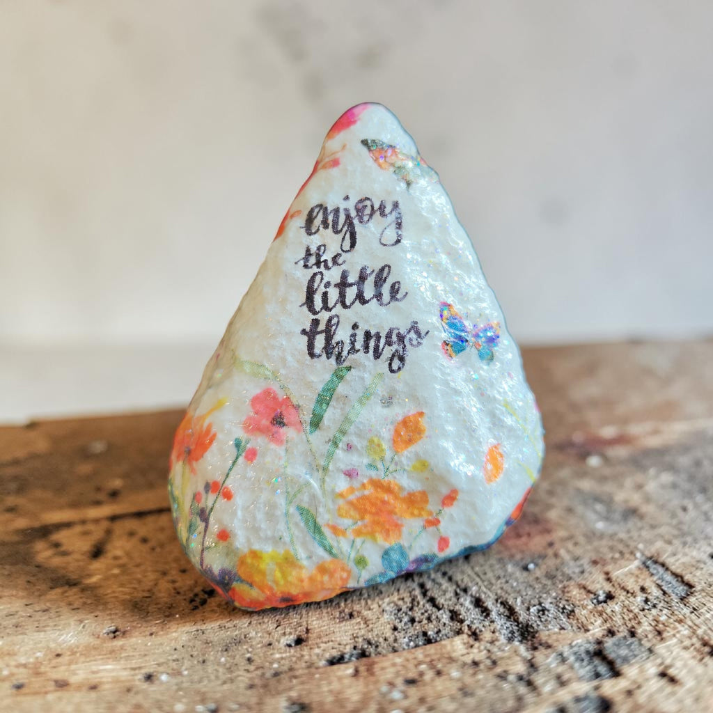 Enjoy the Little Things – Hand-Decorated Natural Shell