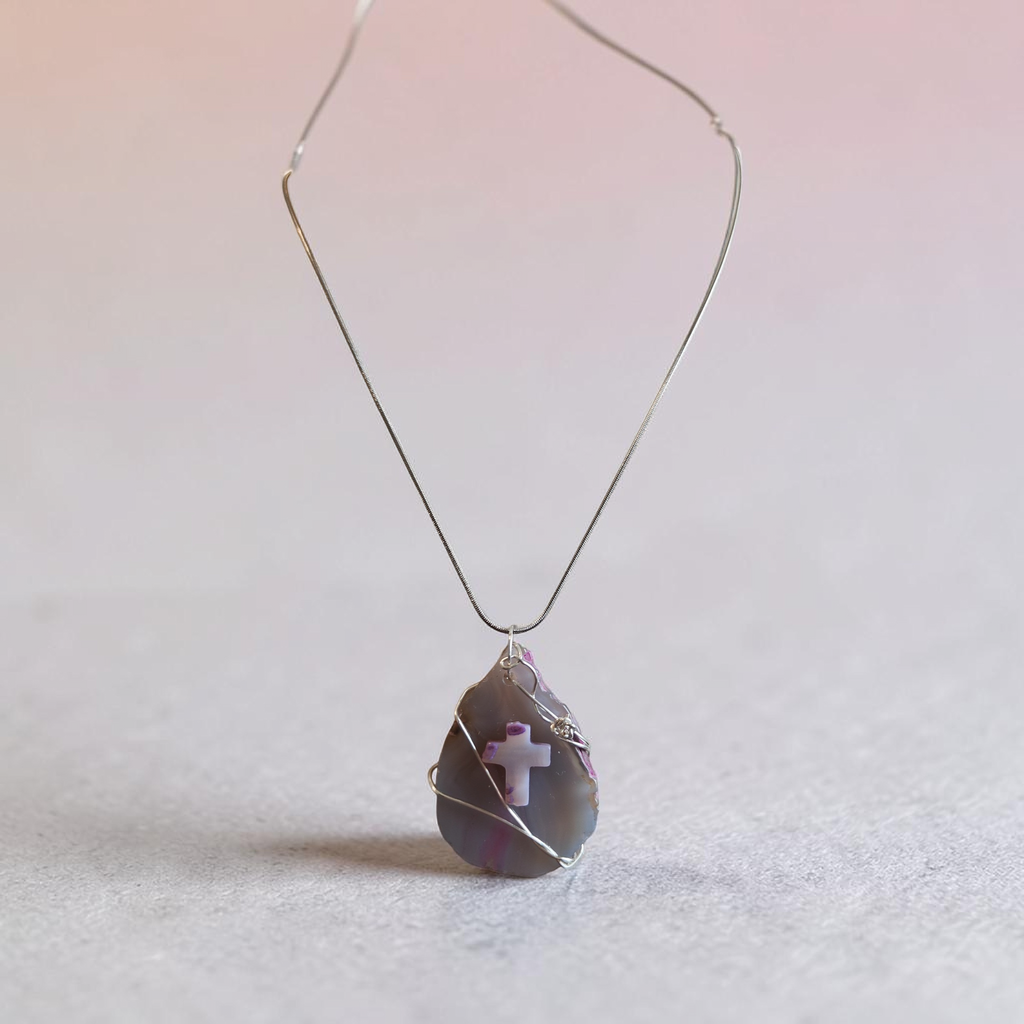 "Redeemed Grace" Multi-Tone Stone Necklace