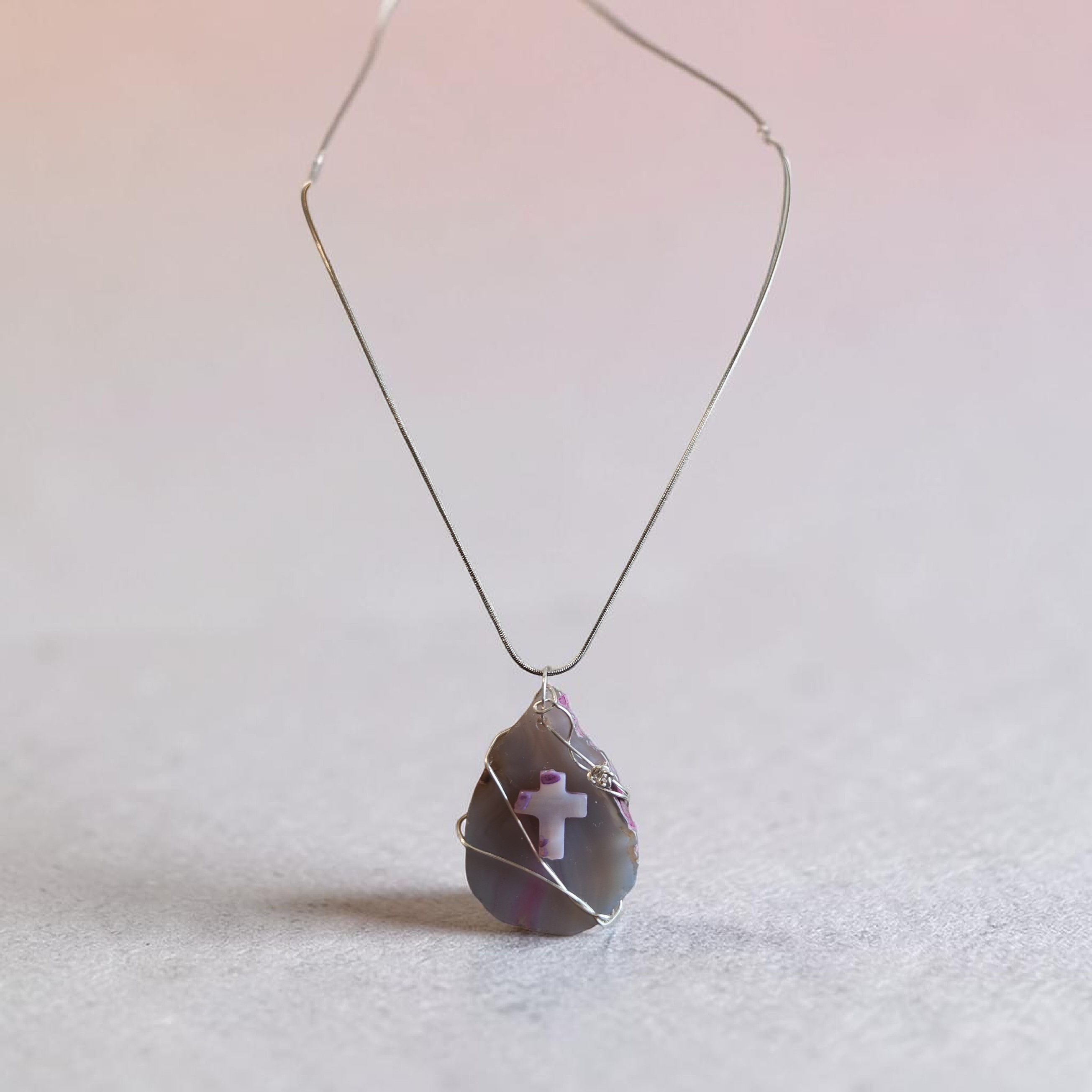 "Redeemed Grace" Multi-Tone Stone Necklace
