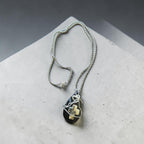 Divine Grace Wire-Wrapped Black Stone Cross Necklace