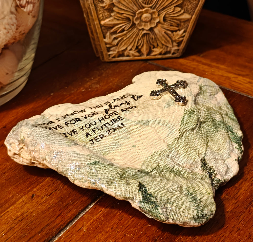 For I know the plans I have for you shell with cross