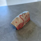 "Friends Are the Sunshine of Life" Flamingo Handcrafted Natural River Stone