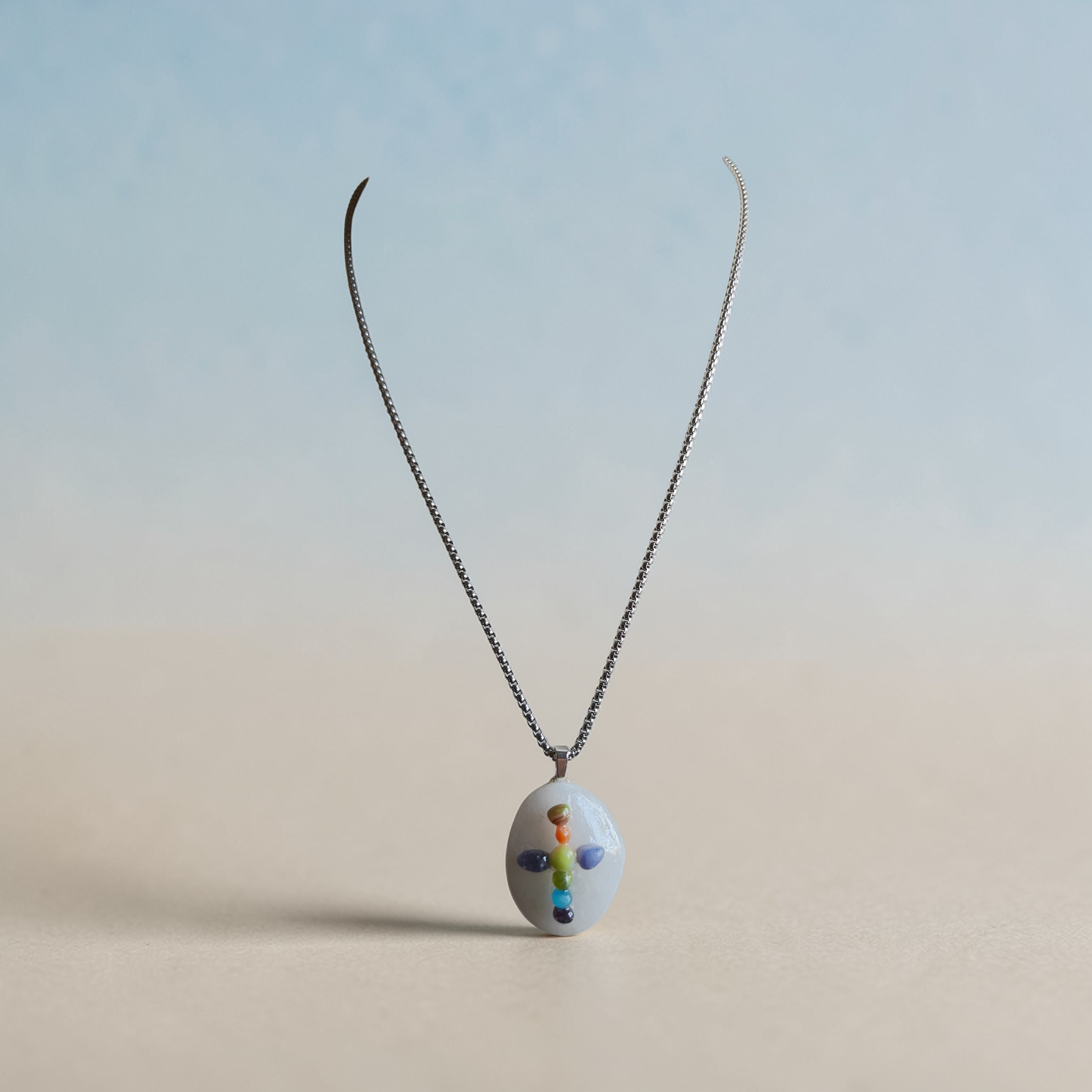 Bright & Joyful (The "Prism" Look) Cross Necklace