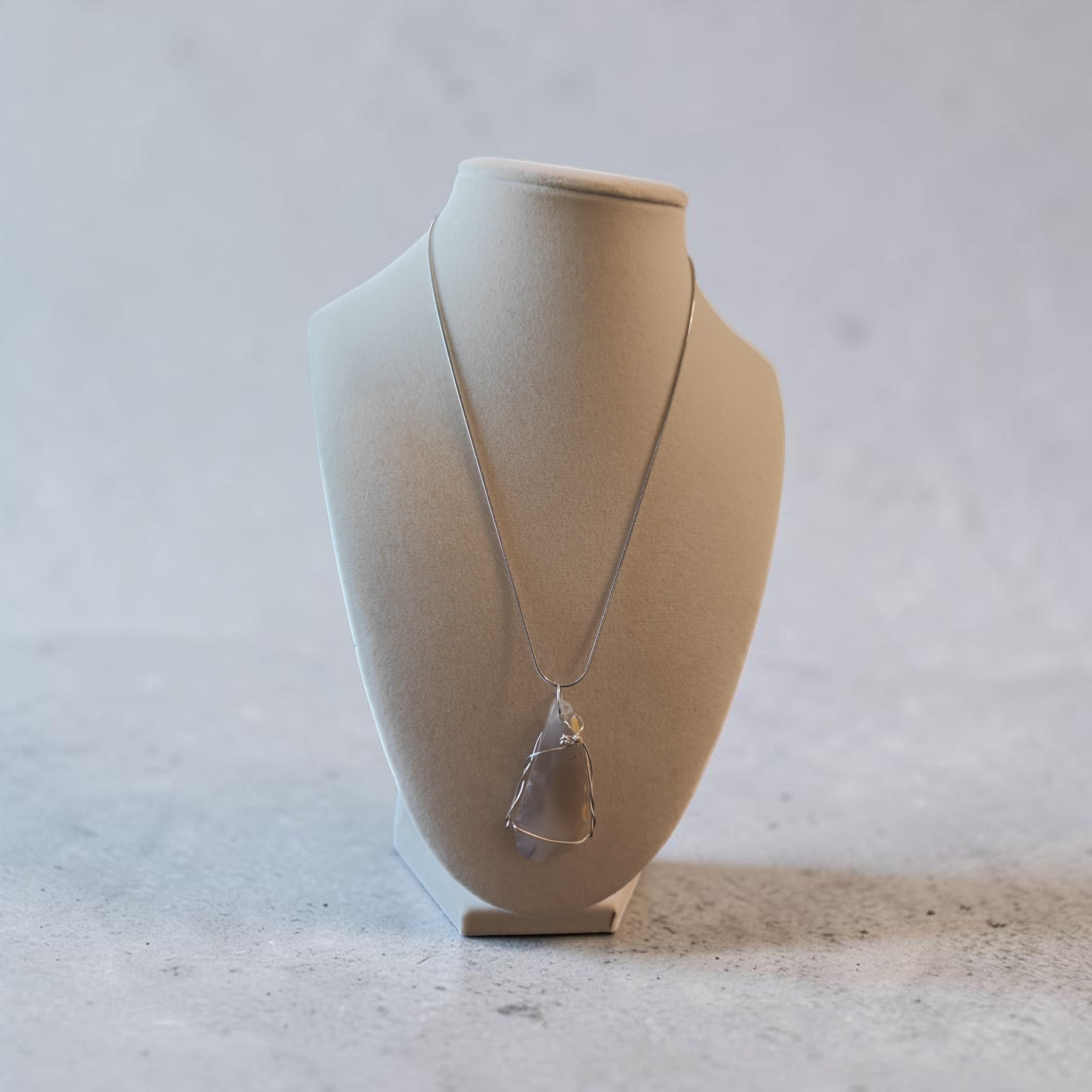 "Morning Mercies" Tri-Tone Stone Necklace in Silver