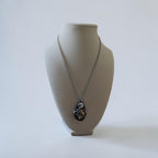 Divine Grace Wire-Wrapped Black Stone Cross Necklace
