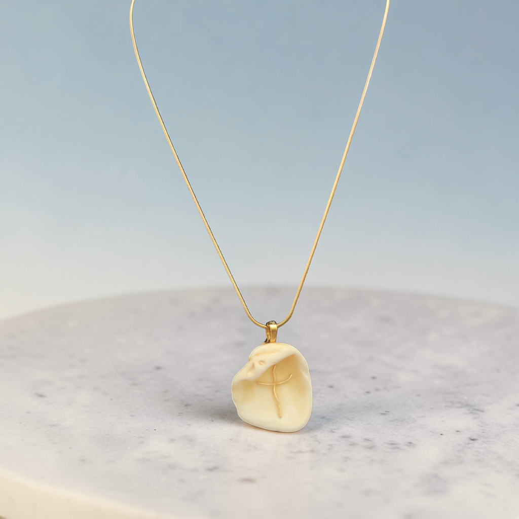 The Sun-Kissed Inset Cross Necklace